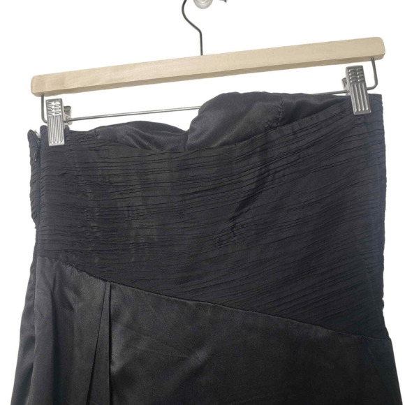 Carlos Miele strapless beaded asymmetric waist black gown Womans 38 US 8 - Picture 7 of 10